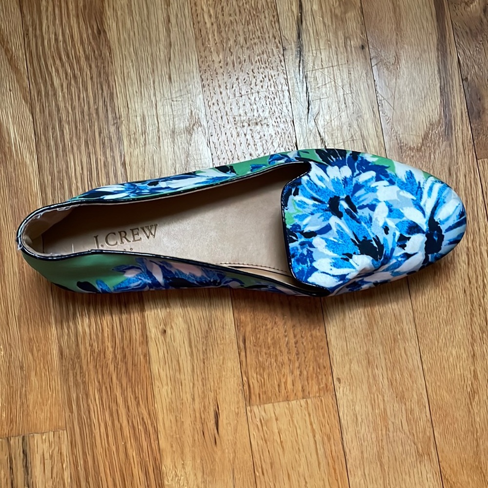 JCrew floral pattern flats